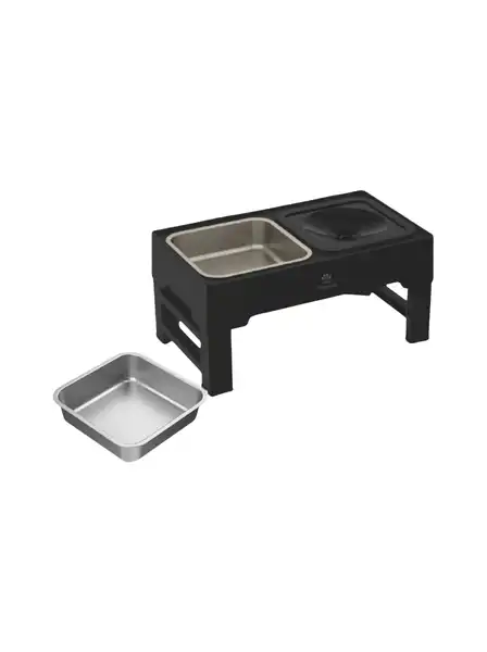 BEEPAW COMEDERO EN ALTURA AJUSTABLE BOWL-E NEGRO