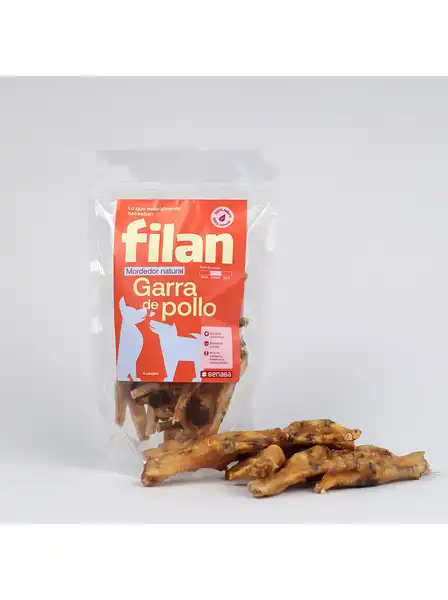 FILAN GARRA DE POLLO DESHIDRATADA (PAQUETE DE 5 UNIDADES)