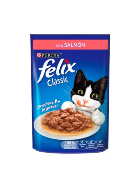 FELIX POUCH SENSACIONES DE SALMON EN SALSA 85 GRS
