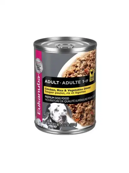 EUKANUBA LATA ADULT CHICKEN RICE Y VEGETALES 375GR