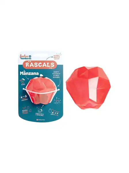 RASCALS JUGUETE PARA PERRO DISPENSADOR DE SNACK MANZANA 14.2X4.5CM 95GR