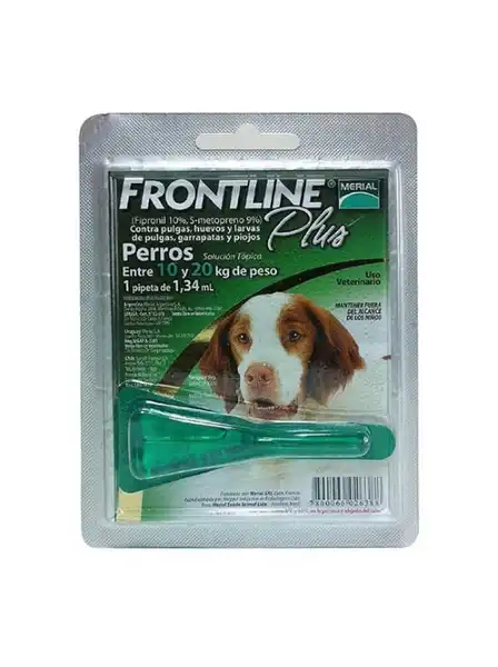 MERIAL  FRONTLINE PLUS 20 KG X 1 PIP (VERDE) 