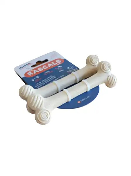 RASCALS HUESO SOLIDO NYLON Y FIBRA DE BAMBé S 12.5X3.9X1.6CM X2 UNID