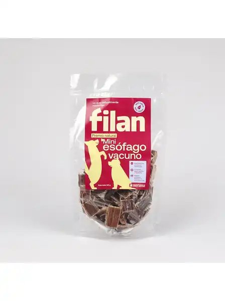 FILAN ESÓFAGO VACUNO MINI BOLSA DE 100 G (TROCITOS PEQUEÑOS)