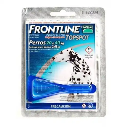 MERIAL  FRONTLINE S.ON 40 KG X 1 PIP (AZUL) 