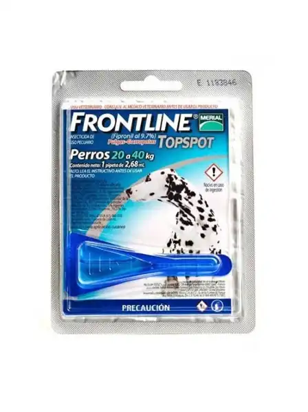 MERIAL  FRONTLINE S.ON 40 KG X 1 PIP (AZUL) 