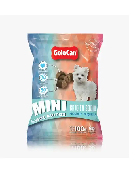 GOLOCAN MINI BOCADITOS BAJO EN SODIO 100GRS CAJA X20 UNIDADES