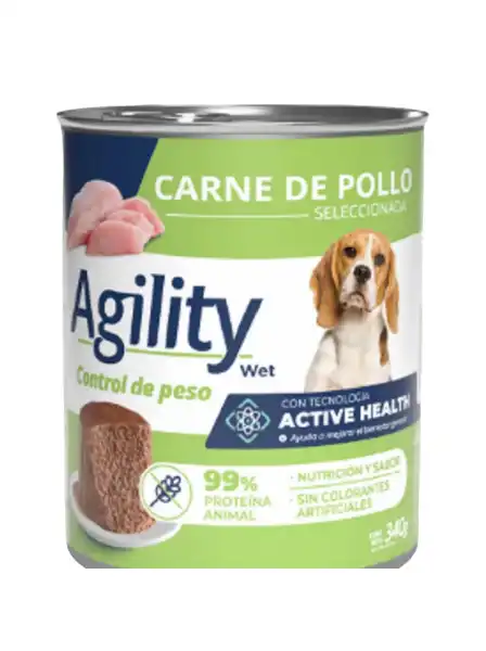 AGILITY DOG ADULTO CONTROL PESO POLLO 340 GR EO