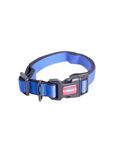 RASCALS DOG COLLAR ACOLCHONADO SBR PREMIUM AZUL S 1.5X25.5-35CM