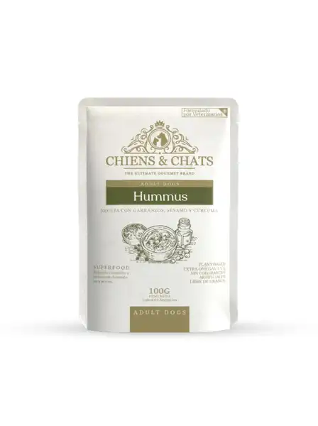 CHIENS&CHATS C & C HUMMUS ADULT DOG  X 100G