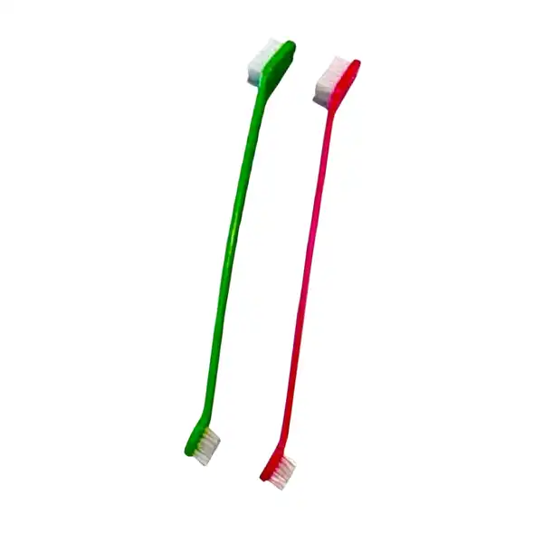 PETS PLAST CEPILLO DE DIENTES PET DOBLE CARA 22X1.8 CM X2 UNIDADES