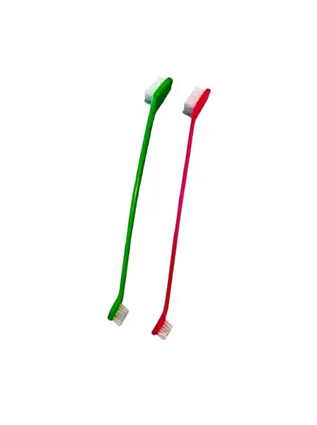 PETS PLAST CEPILLO DE DIENTES PET DOBLE CARA 22X1.8 CM X2 UNIDADES