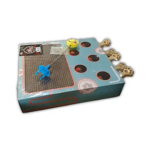 PER-ROS RASCADOR CARTON JUEGO INTERACTIVO 30X26X6 CM