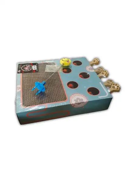 PER-ROS RASCADOR CARTON JUEGO INTERACTIVO 30X26X6 CM