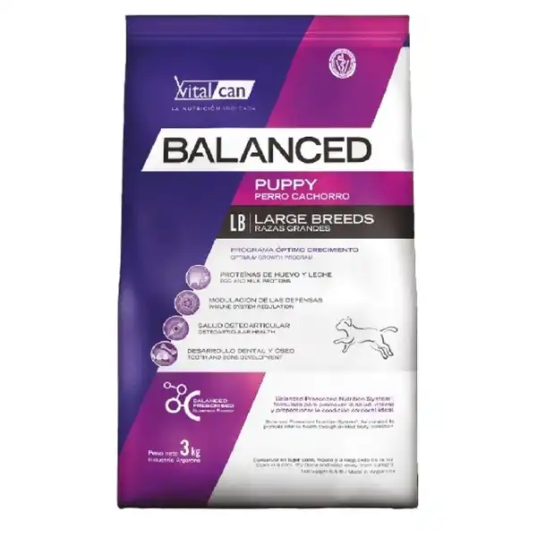 VITALCAN BALANCED CACHORRO RAZA GRANDE 3KG
