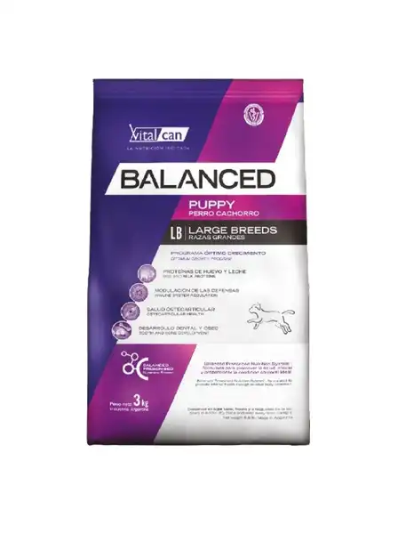VITALCAN BALANCED CACHORRO RAZA GRANDE 3KG