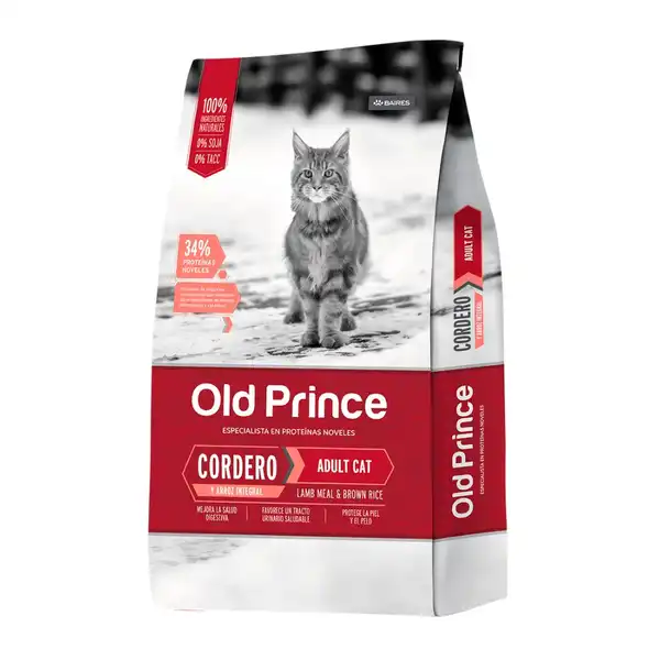 OLDPRINCE NOVEL GATO ADULTO CORDERO Y ARROZ 7,5KG