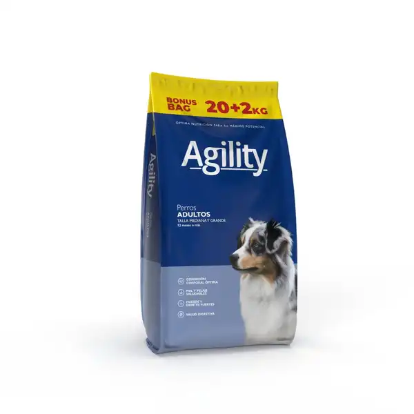 AGILITY ADULTOS 20KG + 2KG DE REGALO