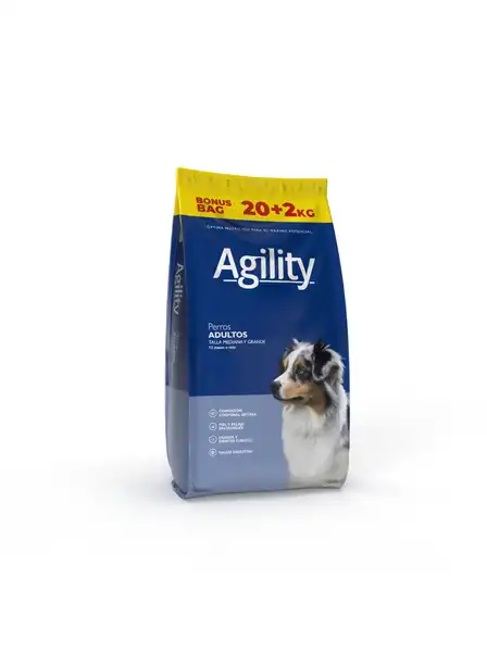 AGILITY ADULTOS 20KG + 2KG DE REGALO