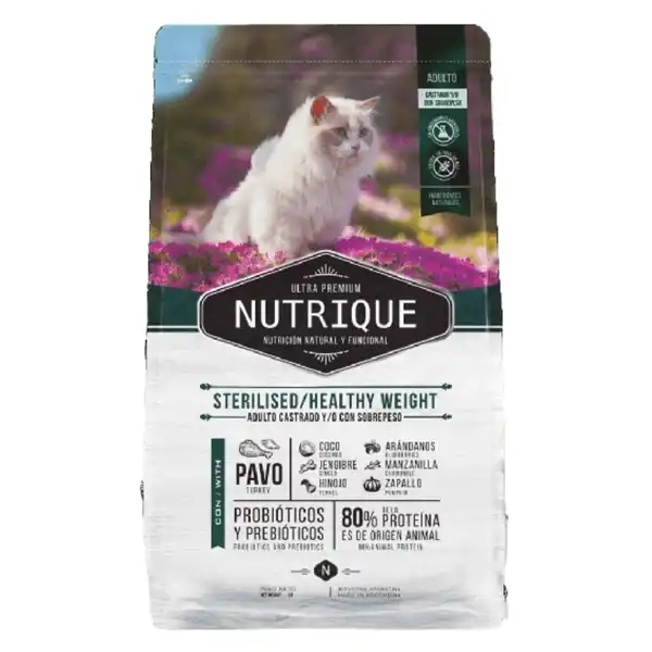 NUTRIQUE YOUNG ADULT CATSTERIL./H. WEIGHT 7,5KG