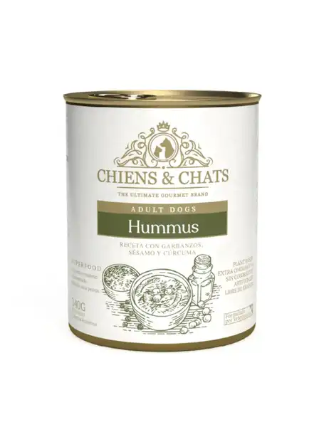 CHIENS&CHATS C & C HUMMUS ADULT DOG  X 340G EO
