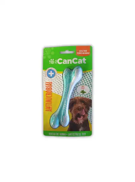 CAN CAT HUESO GOMA ANTIMICROBIAL 10CMS - MENTA