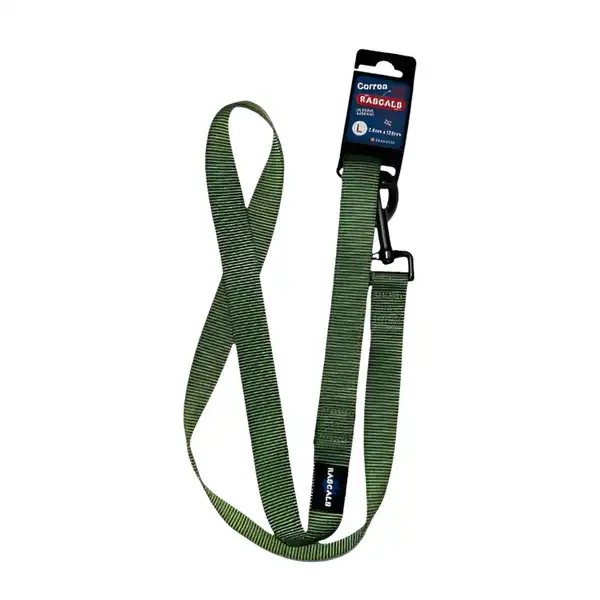 RASCALS DOG CORREA ACOLCHONADA VERDE S 1.5 X 120CM