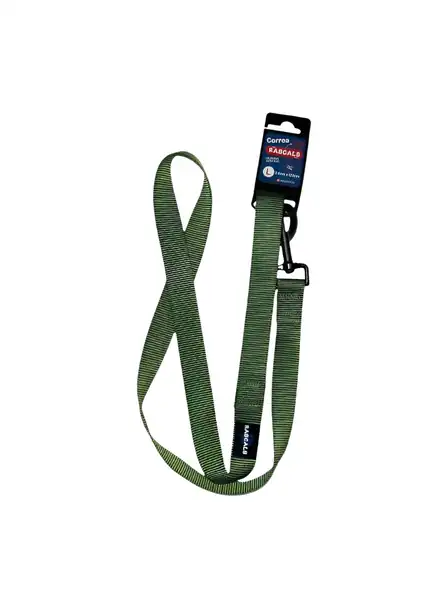 RASCALS DOG CORREA ACOLCHONADA VERDE S 1.5 X 120CM