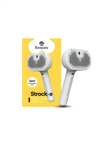 Accesorio BeePaw Cepillo con Vapor y Cardina Strok-e para Gatos