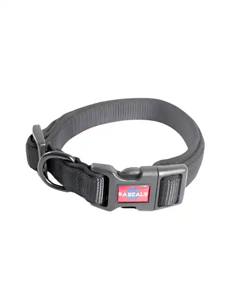 RASCALS DOG COLLAR ACOLCHONADO SBR PREMIUM NEGRO M 2X35.5-51CM