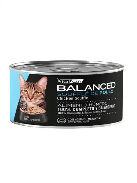 VITALCAN BALANCED SOUFFLE DE POLLO GATO ADULTO 85G X UNIDAD