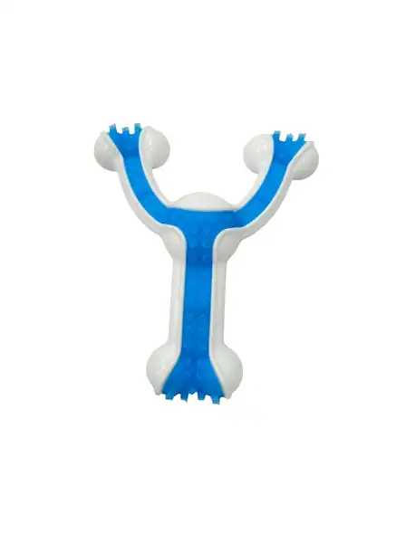 RASCALS JUGUETE DURO REMOVEDOR DE PLACA BACTERIANA L BLANCO/AZUL