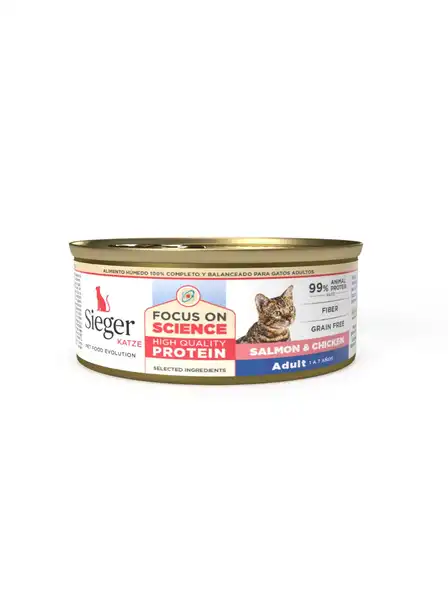 SIEGER KATZE ADULT WET SALMÓN Y POLLO EO X 90 GR. EO