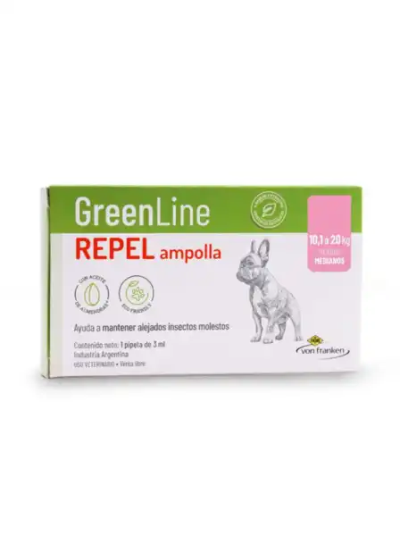 FATRO VON FRANKEN GREENLINE REPEL AMPOLLA X 3 ML MEDIANA (10 A 20 KG)