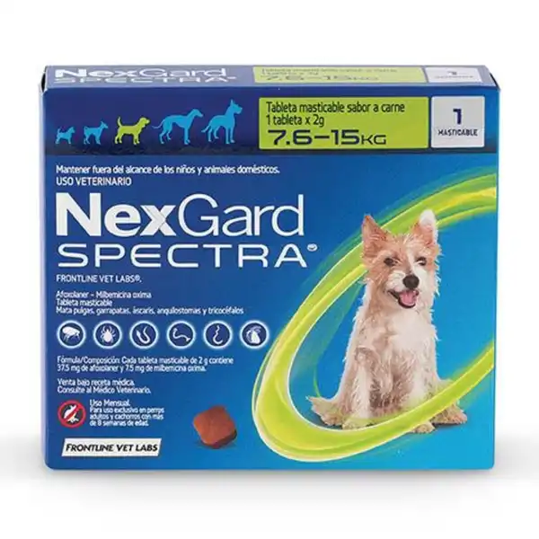 MERIAL  NEXGARD SPECTRA "M" TABL. MAST. 7.5 - 15KG