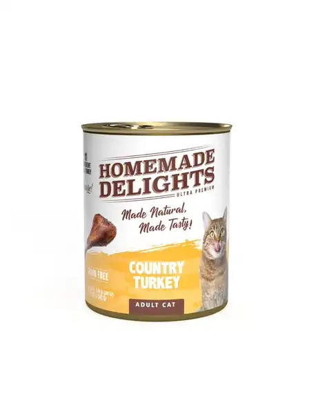 HOMEMADE DELIGHTS COUNTRY TURKEY ADULT CAT X 340 GR. EO