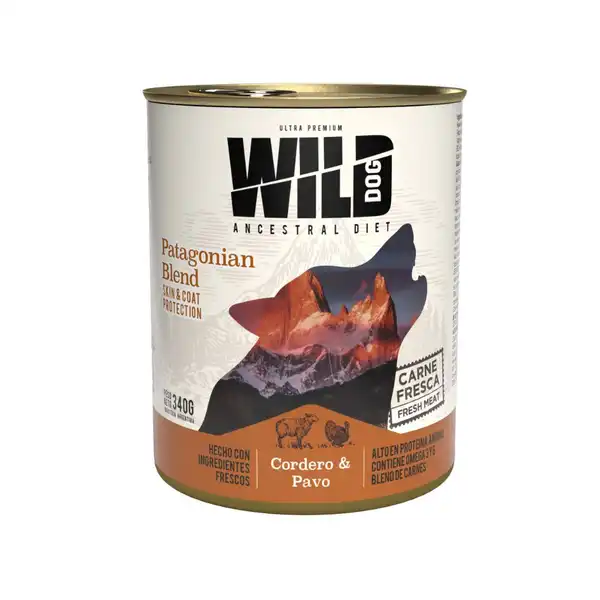 WILD PB DOG CORDERO & PAVO X 340G