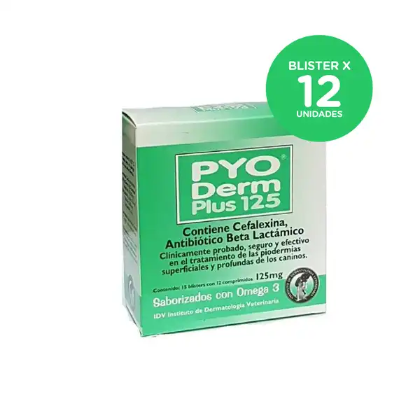 INST.DERMA. PYO DERM PLUS 125 (BLISTER X 12 COMP)
