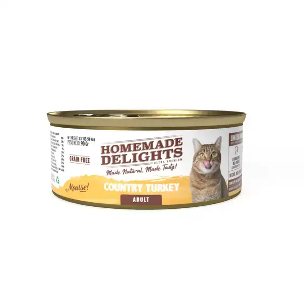 HOMEMADE DELIGHTS COUNTRY TURKEY ADULT CAT X 90 GR. EO