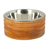 CANCAT COMEDERO RECTO MADERA Y ACERO 1LT