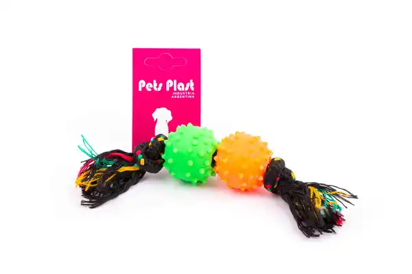 PETSPLAST PELOTA PUAS DE GOMA X2 SOGA ALPINA 8MMX35CM