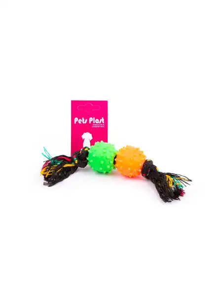 PETSPLAST PELOTA PUAS DE GOMA X2 SOGA ALPINA 8MMX35CM