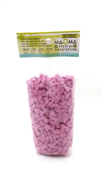 MAGMA PIEDRA DECORATIVA LINEA AQUA FUCCIA X500GRS