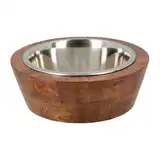 CANCAT COMEDERO CONICO MADERA Y ACERO 1LT