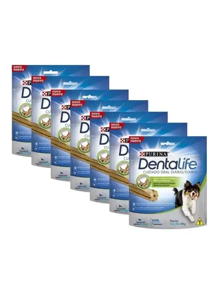 DENTAL LIFE PERROS RAZAS MEDIANAS 119GRS (CAJA X 7 UNIDADES)