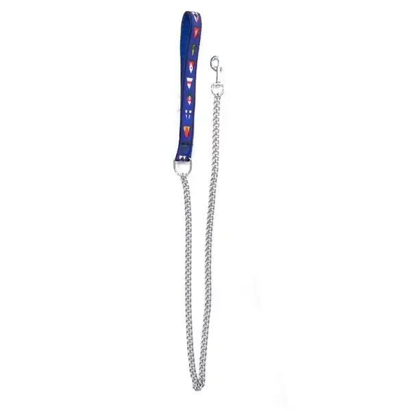 DOBRO CADENA CON MANOPLA CUERO/CINTA35MMX80CM