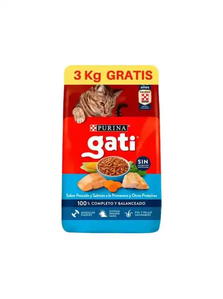 GATI PESCADO Y SALMÓN 15KG + 3 KG DE REGALO