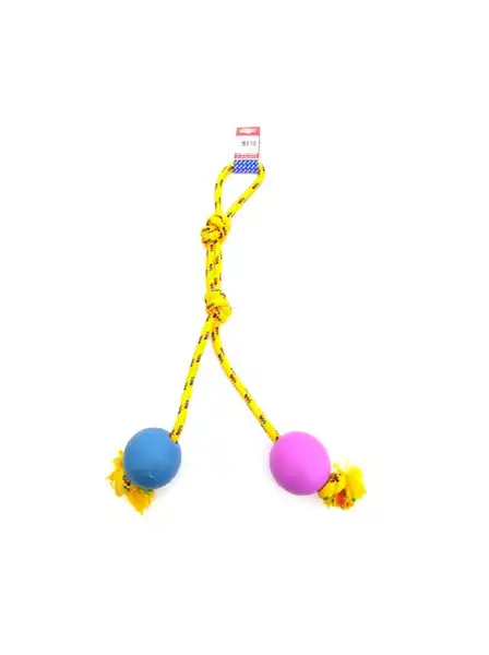 PETSPLAST PELOTA DE GOMA GRANDE SOGA ALPINA 12MMX70CM S604