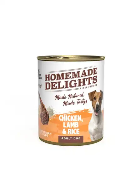 HOMEMADE DELIGHTS CHICKEN, LAMB & RICE ADULT DOG X 340 GR. EO