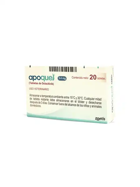 ZOETIS APOQUEL 5.4MG (H/13.5 KG) X 20 COMPRIMIDOS